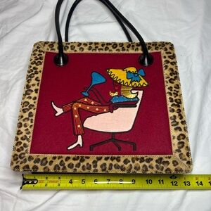 vintage Nicole Miller novelty bag. thecollection artful, conversational print